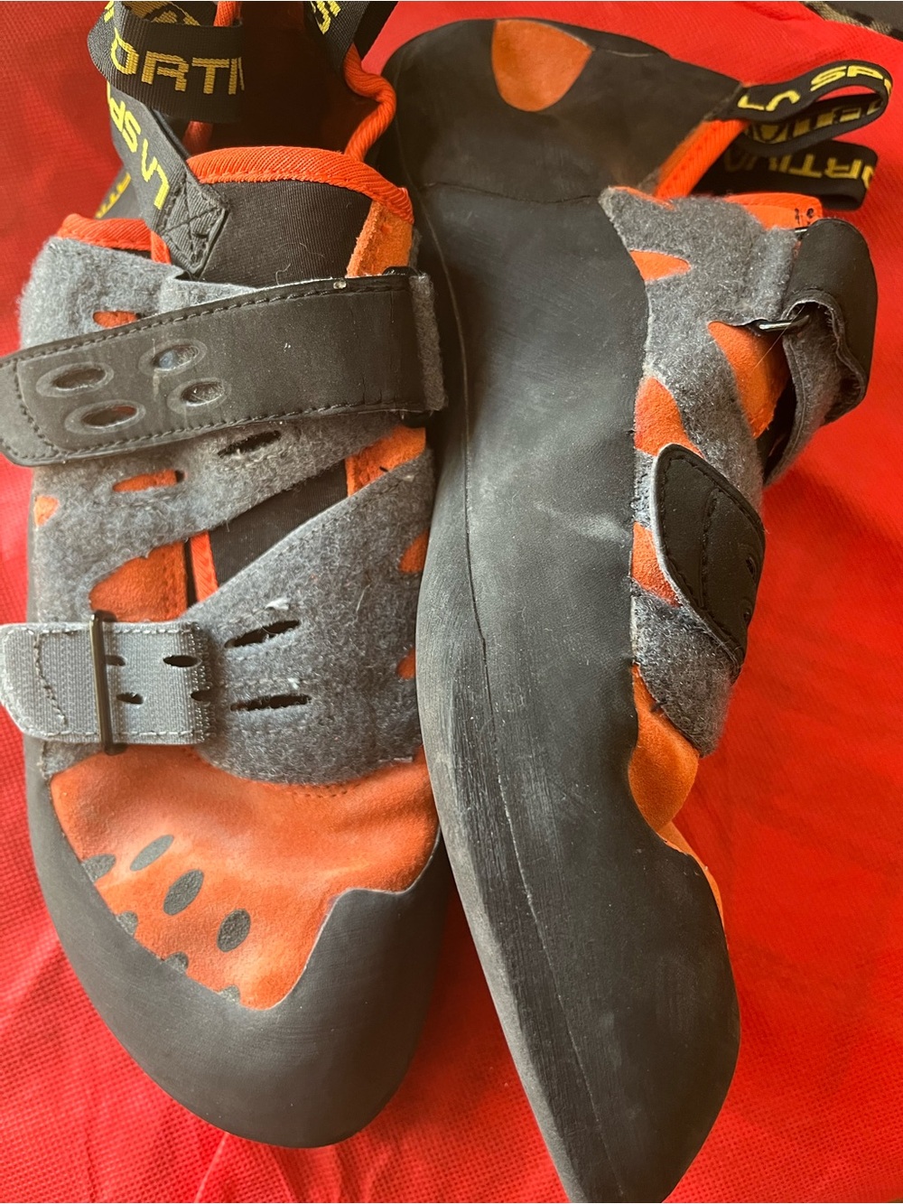 La Sportiva Black and Orange Tarantula Climbing Shoes - Picture 3 of 7